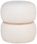 Biały puf z materiału bouclé Milford – House Nordic