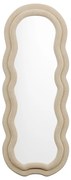 Lustro organiczne z weluru - szer. 60 x wys. 160 cm - Beżowy - LINOA