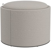 HOMCOM Pufa tapicerowana, wygląd lnu, ukryte miejsce do przechowywania, odwracane wieczko, 56cm x 56 cm x 42 cm, Jasnoszary + Naturalny