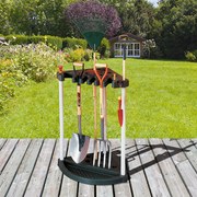 Stojak na narzędzia ogrodowe 56,5 x 88,5 cm Corner Tool Rack czarny KETER