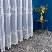 Firana z gipiurą kuleczki Markizeta dwa pasy nowoczesna wys. 280 cm wys. 280 cm