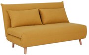 Musztardowa rozkładana sofa SPIKE II
