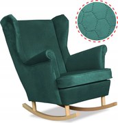 Fotel uszak bujany Angelo plaster miodu zielony