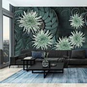 Fototapeta - Zielone kwiaty (196x136 cm)