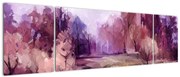 Obraz - Malarstwo pejzażowe jesienne (170x50 cm)