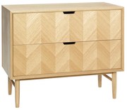 Komoda z drewna dębowego z szufladami Hübsch Herringbone