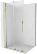 Mexen Velar ścianka prysznicowa rozsuwana Walk-in 70 x 200 cm, szron 8 mm, złota - 871-070-000-33-50