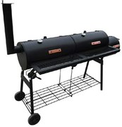 Czarny podwójny grill z wędzarnią G4-K31