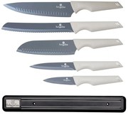 Elegancki zestaw noży z białymi uchwytami G1-D52