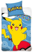 Carbotex Pościel dziecięca Pokémon Pikachu iPokéball, 140 x 200 cm, 70 x 90 cm