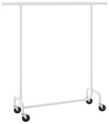 Wieszak na Ubrania na Kółkach wolnostojący, biały