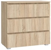 Komoda z 3 szufladami dąb sonoma 80 cm F8-K40