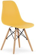 Krzesło musztardowe w stylu skandynawskim F3-E86