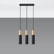 Lampa wisząca PABLO 3L czarna SOLLUX  LIGHTING
