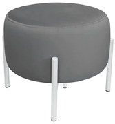 Pufa WILFRED BL VELVET ciemnoszara/biała ATOS