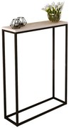 Konsola z metalowym stelażem czarny + dąb sonoma T7-T11