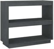 Szary niski regał z litego drewna K8-F10