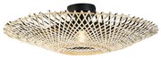 Orientalna lampa sufitowa z bambusa 50 cm - RinaKolonialny Oswietlenie wewnetrzne