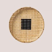 Okrągła Dekoracyjna Taca Z Bambusa Kudri Ø30 Cm - Sklum