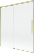 Mexen Rox parawan nawannowy 2-skrzydłowy rozsuwany 150 x 150 cm, transparent, złoty szczotkowany - 8C9-150-001-55-00