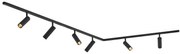 Nowoczesny system szynowy z 6 reflektorami czarny 1-fazowy - Slimline Uzzy
