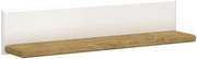 Skandynawska półka ścienna biały + dąb harbor E2-W49