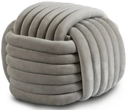 Szara nowoczesna pleciona pufa K2-B14