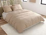 PrzytulneMieszkanie.pl PrzytulneMieszkanie.pl Hotelowa pościel z mikrofibry JASMINE beżowa - pasek 2 cm, kieszeń hotelowa Rozmiar pościeli: 70 x 90 cm | 140 x 220 cm