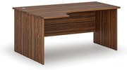 Narożne biurko PRIMO WOOD, 160x120 cm, lewe, orzech