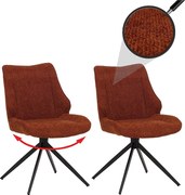 Krzesło do jadalni MCW-O48 (zestaw 2 sztuk),  czerwono-brązowy