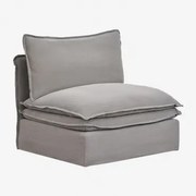 Fotel Z Lnu I Bawełny Grace Tkaniny Dark Grey - Sklum