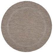 Dywan zewnętrzny Relax ramka brązowy 120 cm x 120 cm koło