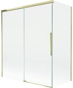 Mexen Rox parawan nawannowy 2-skrzydłowy rozsuwany 140 + 70 x 150 cm, transparent, złoty - 8C9-140-070-50-00