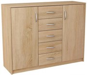 Komoda dwudrzwiowa z szufladami dąb sonoma K5-Z68