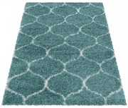 Dywan shaggy Salsa koniczyna niebieski 60 cm x 110 cm