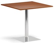 Stolik kawowy ENZO, 80x80 cm, chrom podstawa, czereśnia