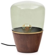 Zielono-naturalne lampa stołowa ze szklanym kloszem (wysokość 30 cm) Silex – Kave Home