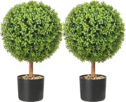 Sztuczne Drzewo SucceBuy 2' Sztuczne Drzewo Topiary Sztuczna Roślina Wymienne Liście Wystrój Domu