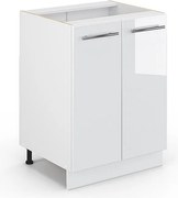 Szafki kuchenne biały wysoki połysk 60x51.6x82 fame-line