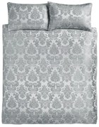 Szara adamaszkowa pościel dwuosobowa 230x220 cm Damask Jacquard – Catherine Lansfield