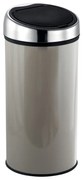 Szarobrązowy stalowy kosz na śmieci otwierany na dotyk 30 l – MSV
