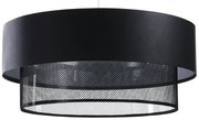 Czarna lampa wisząca nad stół z siatką - S435 D1-G89