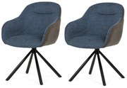 Zestaw krzeseł obiadowych z mechanizmem powrotnymDCH-Y1143 BLUE2, 2 szt.