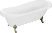 Mexen Retro wanna wolnostojąca 170 x 75 cm, biała, nogi złote - 53251707500-50