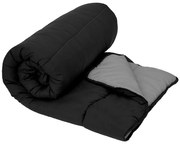 Całoroczna pikowana kołdra 140x200 cm z włókna pustego, czarna