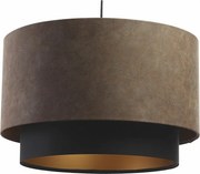 Lampa wisząca DOUBLE ZAMSZ 60 brązowa/czarna