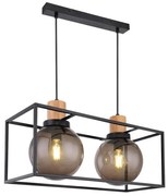 Czarna lampa wisząca 20x42 cm Retro 2 – Candellux Lighting