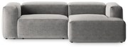 Jasnoszary narożnik (prawostronny/z szezlongiem) Bergamo – Cosmopolitan Design