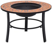 Okrągłe dekoracyjne palenisko ogrodowe terakota P1-K01