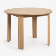 Okrągły Stół Jadalniany Ø110 Cm Z Drewna Akacjowego Uleno Jasny Akacjowy Brąz - Sklum